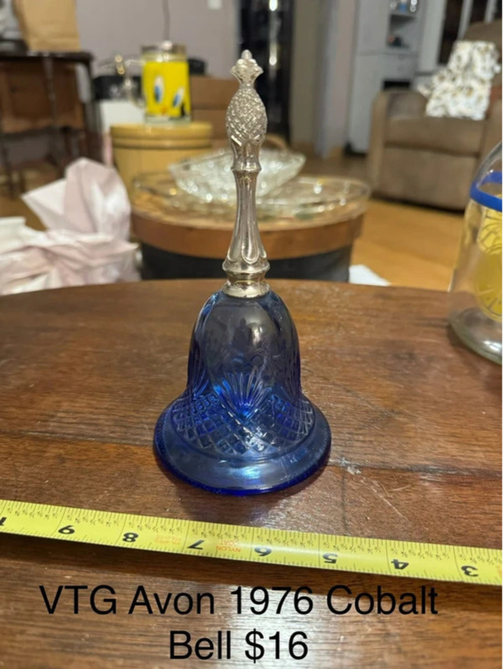 Vintage Avon Moonwind Cologne cobalt blue bell